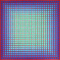 Julian Stanczak CONFERRING BLUE Screenprint - Sold for $1,408 on 05-16-2026 (Lot 472).jpg